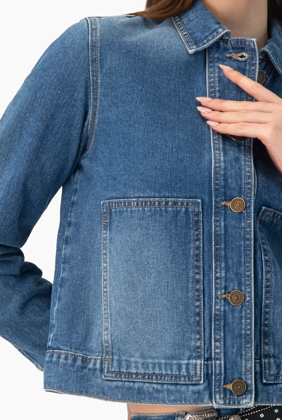 Chamarra denim con bolsillos - Image 6