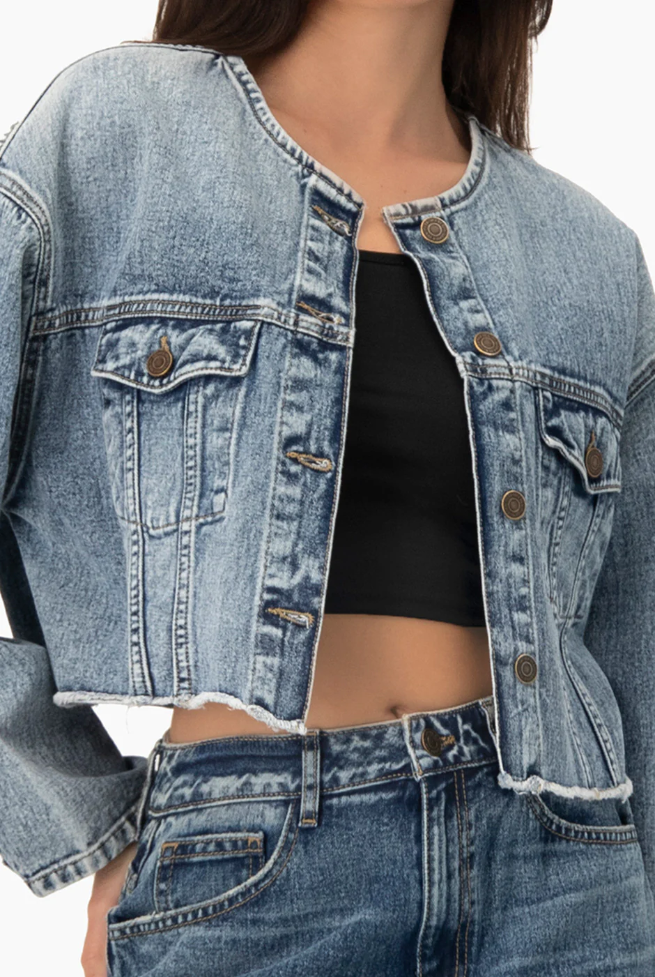 Chamarra denim corta - Image 6