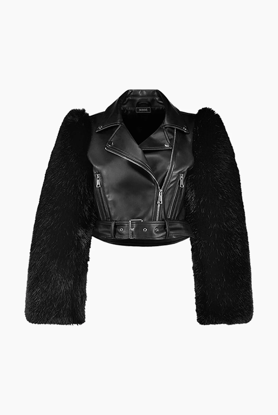 Chamarra PU Con Mangas Faux-Fur - Image 5