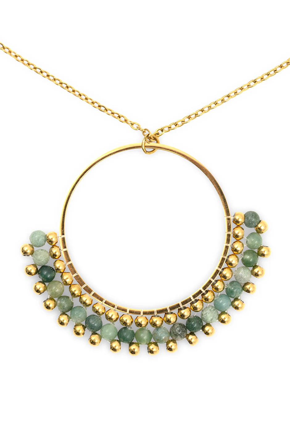Collar Green & Golden Hoop - Image 3