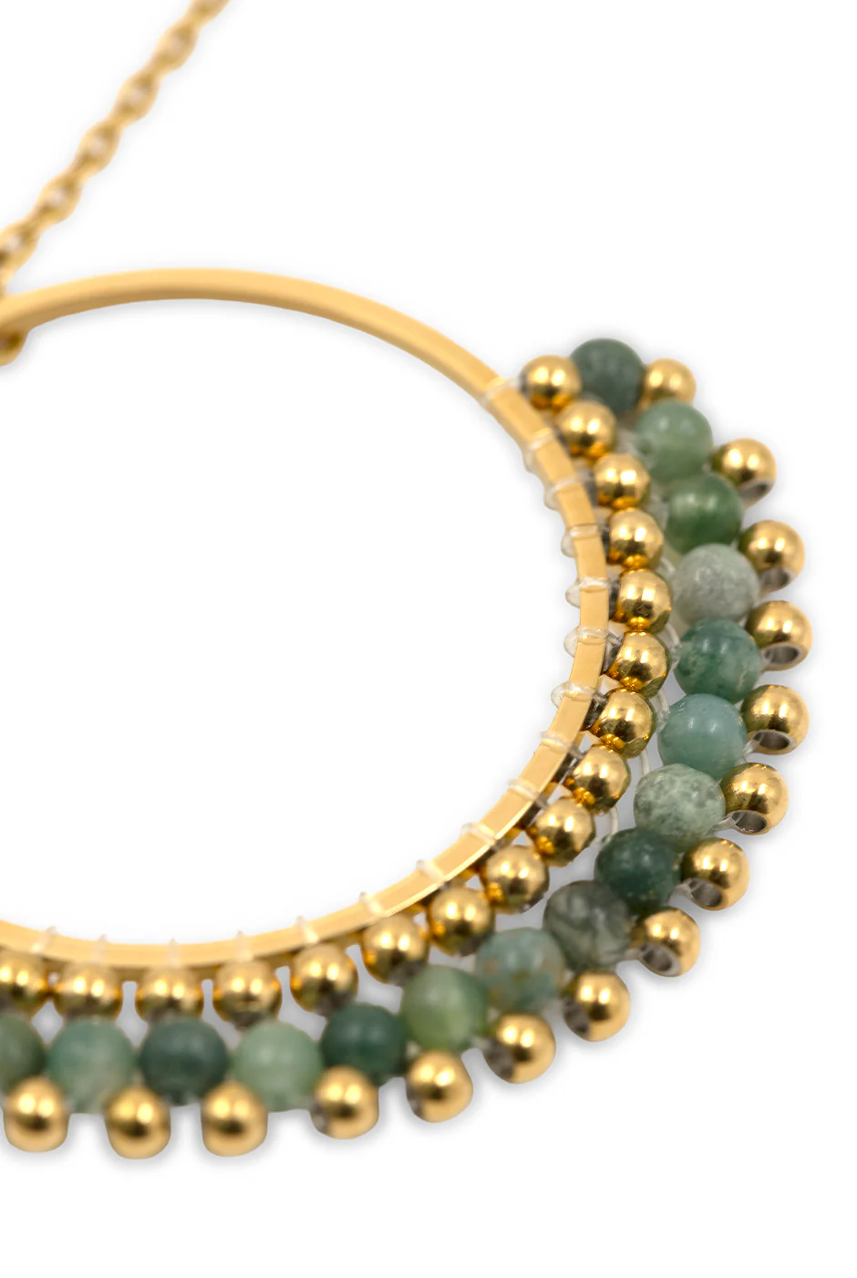 Collar Green & Golden Hoop - Image 4