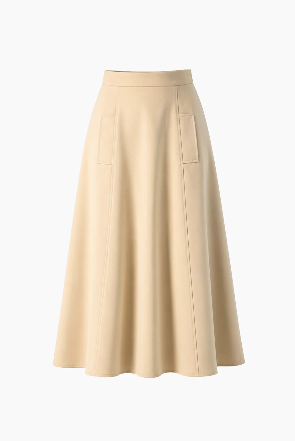 Falda Ivonne midi beige - Image 5