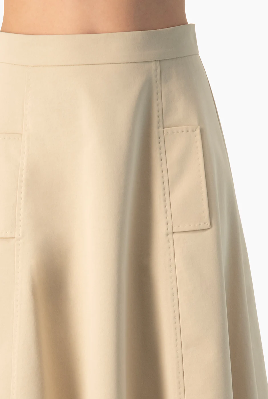 Falda Ivonne midi beige - Image 7