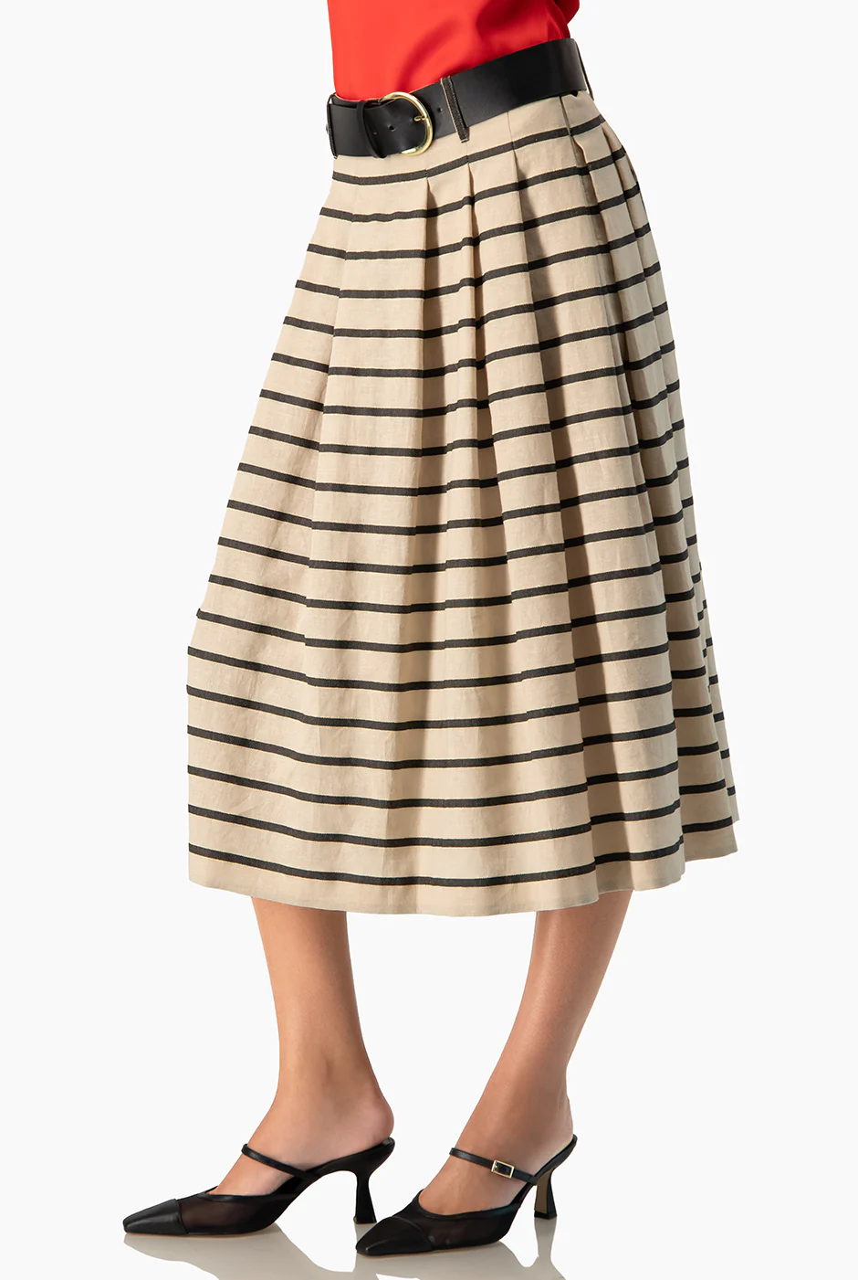 Falda Ivonne midi con cinturon - Image 7