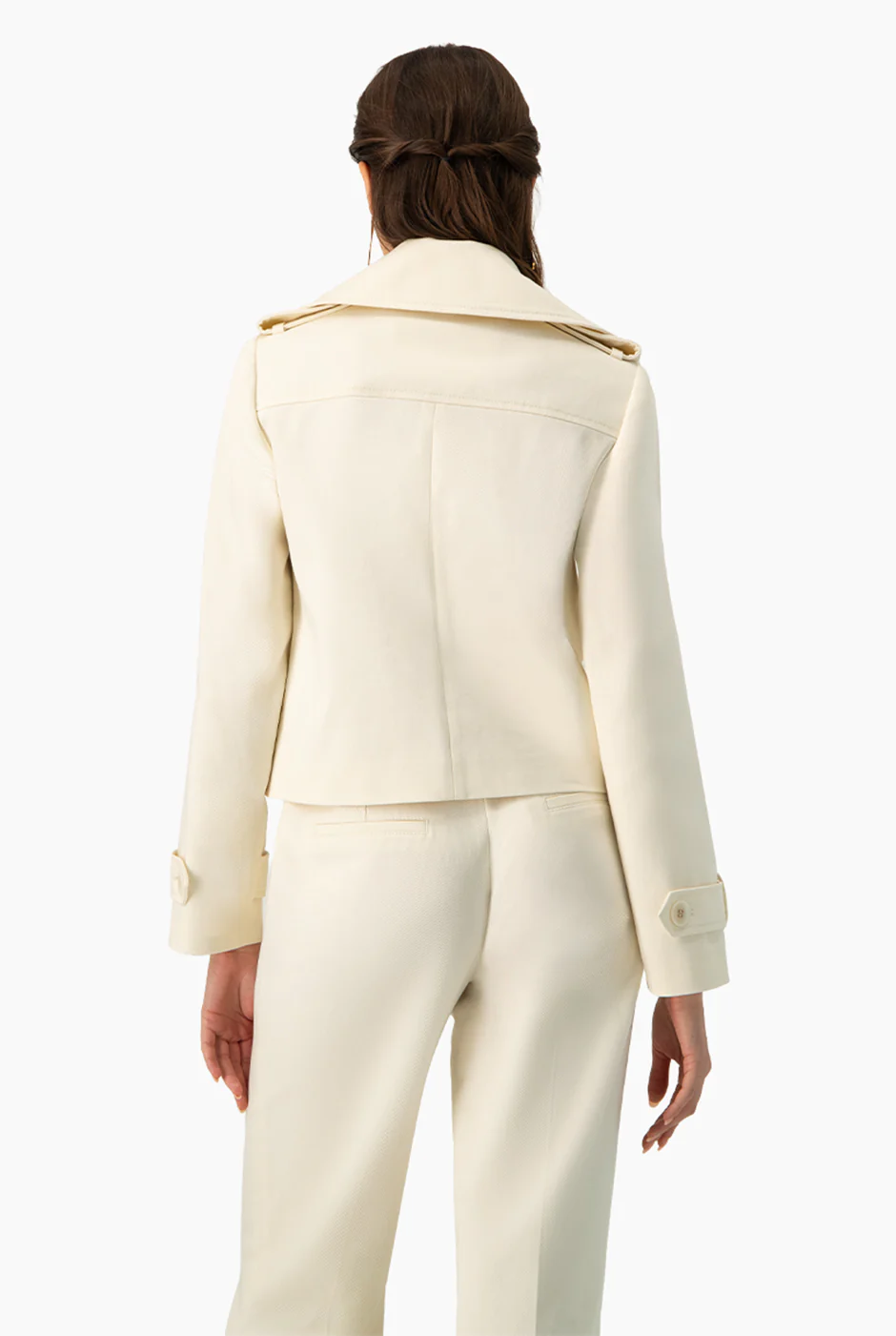 Gabardina corta con botones - Image 2