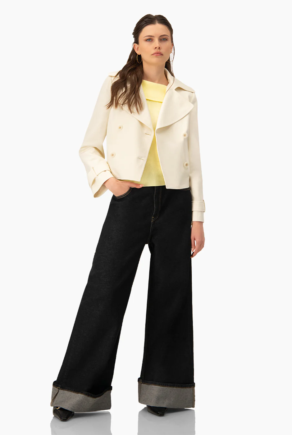 Gabardina corta con botones - Image 6