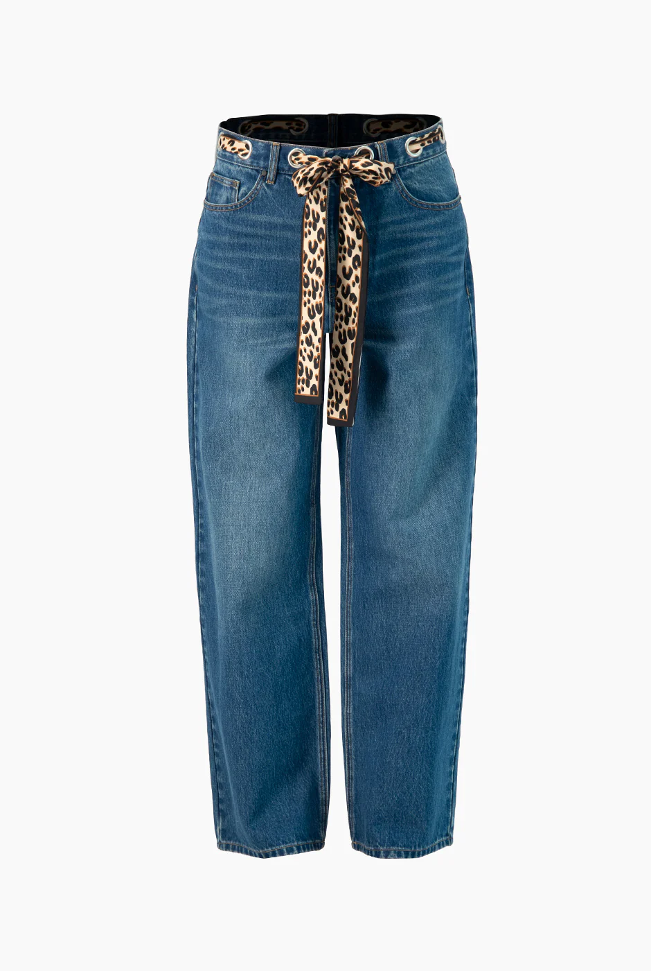 Jeans amplio con cinta en cintura - Image 6
