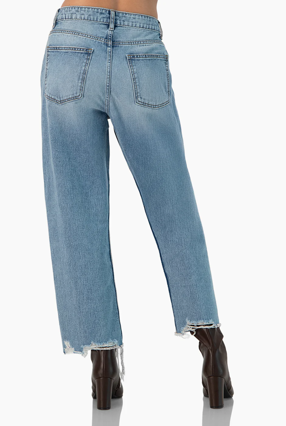 Jeans amplio con destruccion - Image 2