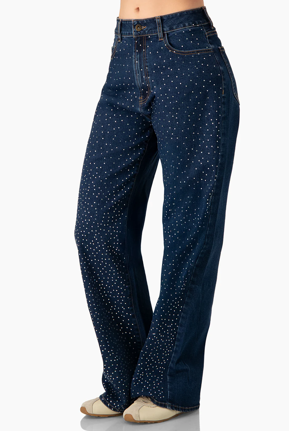 Jeans amplio con pedreria - Image 3