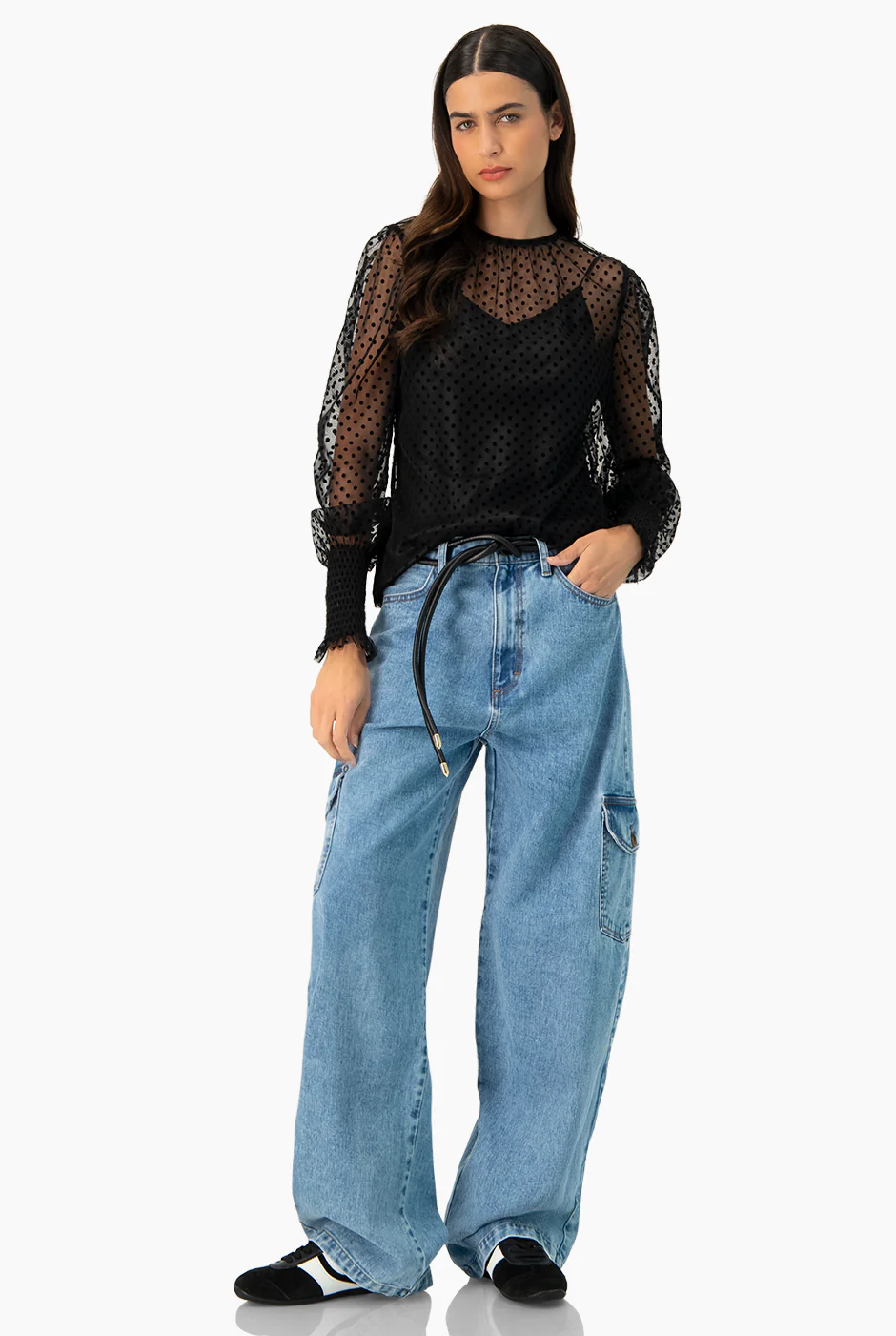 Jeans cargo amplio - Image 3