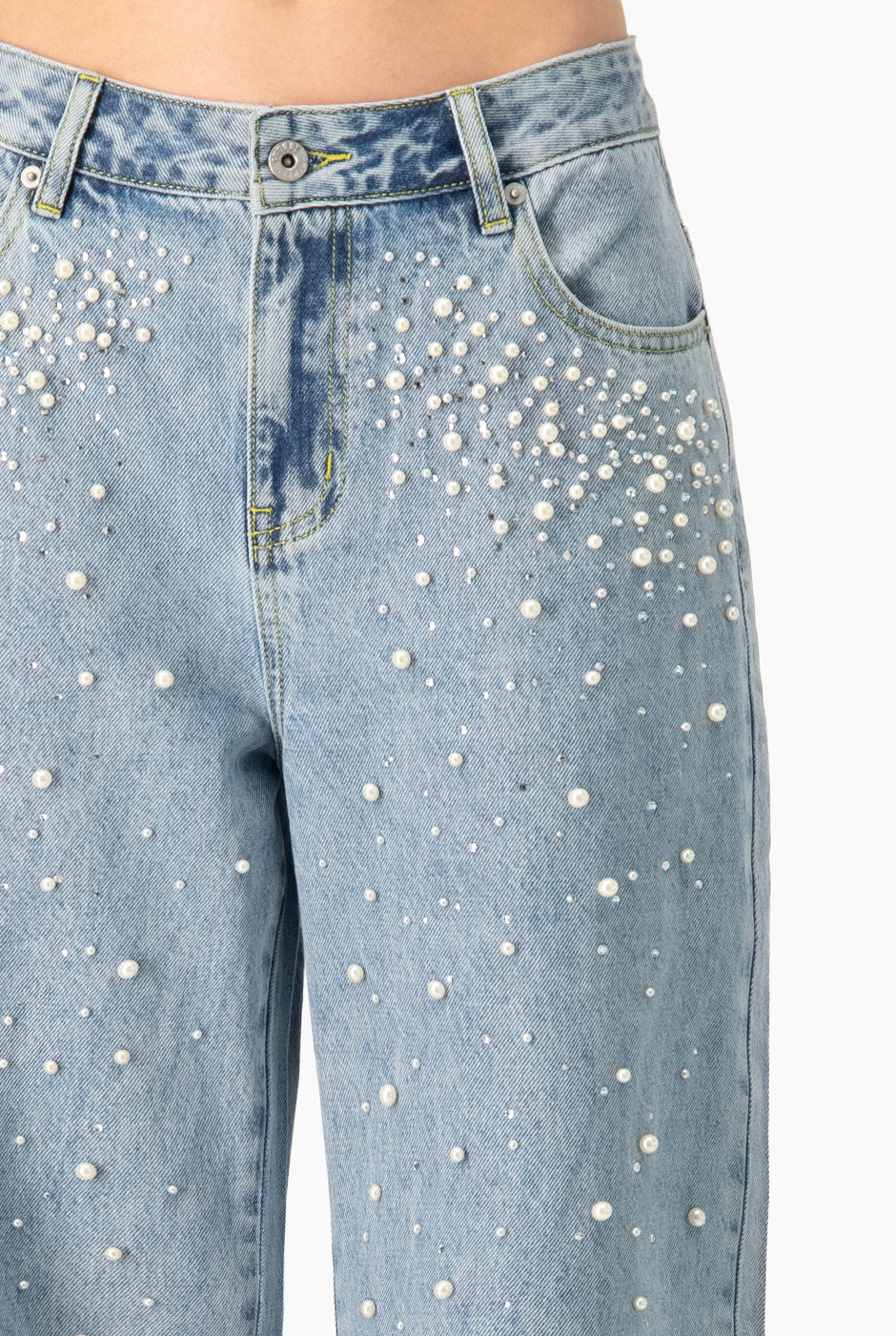 Jeans de perlas pierna ancha - Image 6