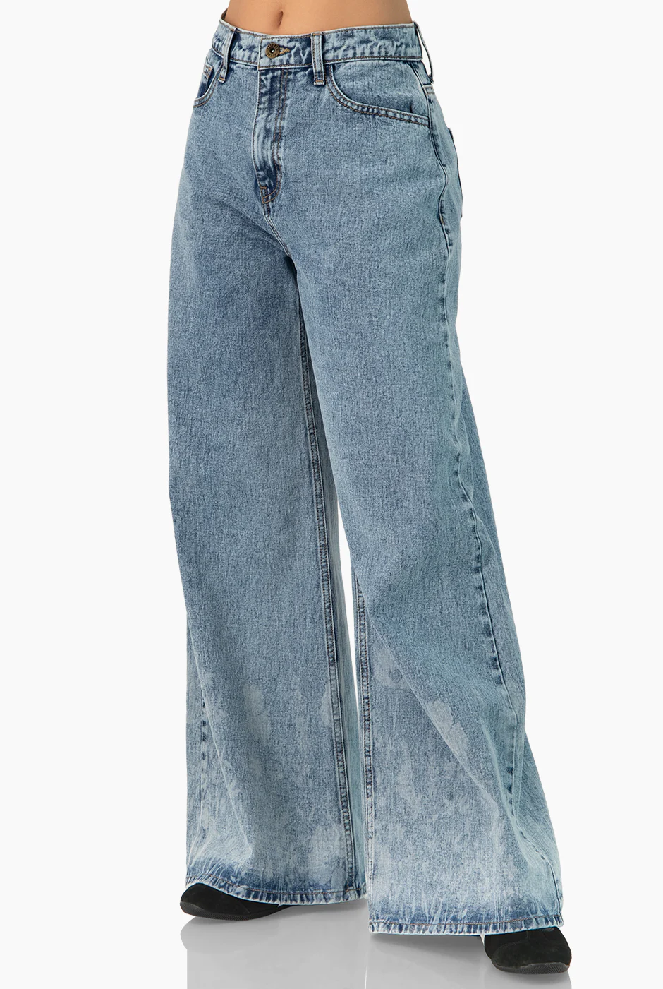 Jeans denim de pierna amplia - Image 4