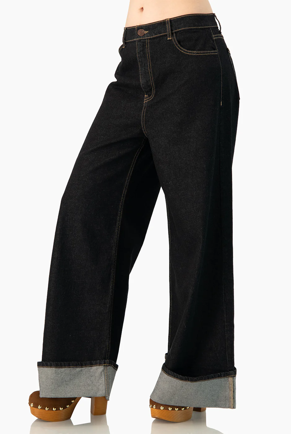 Jeans denim dobladillo ancho - Image 4