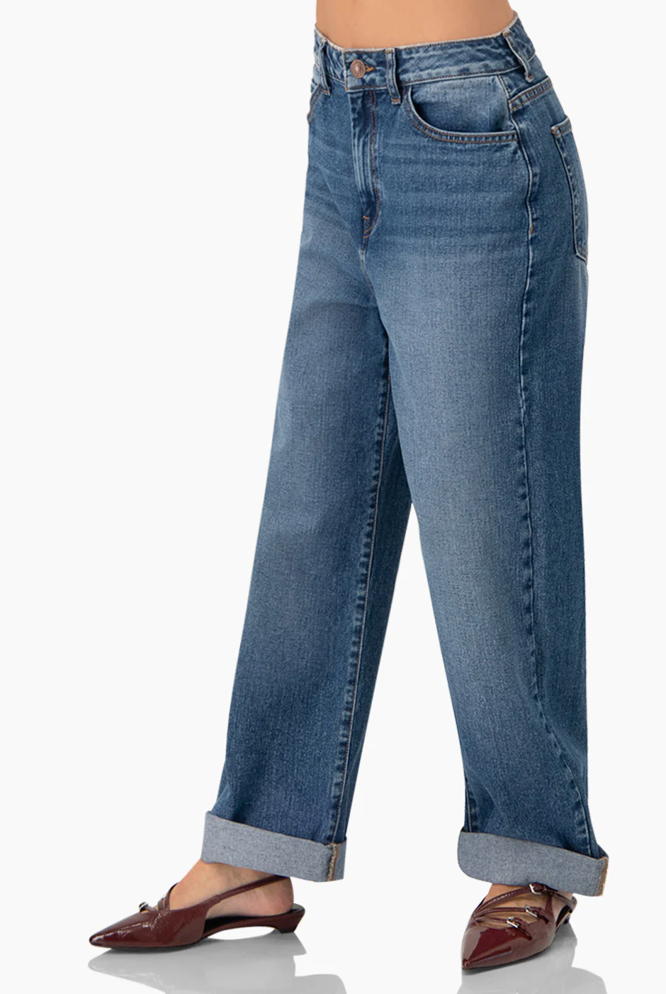 Jeans denim pierna amplia - Image 4