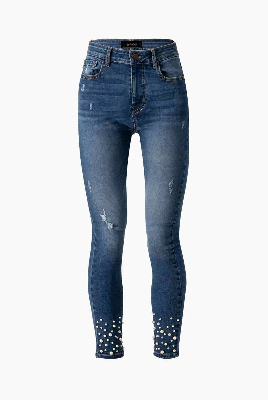 Jeans skinny con perlas - Image 5