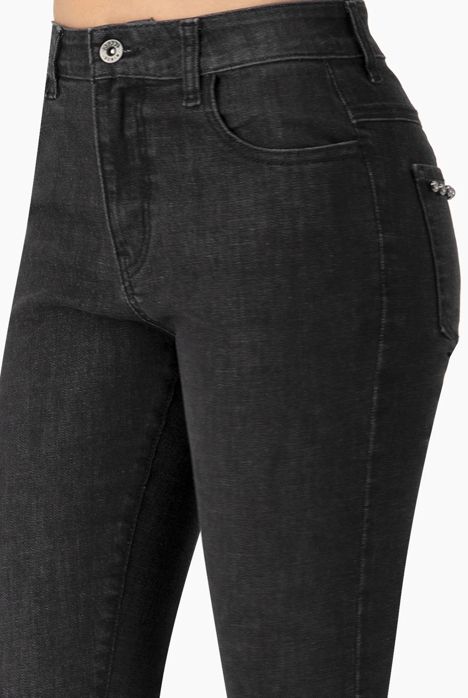 Jeans skinny negro con perlas - Image 6