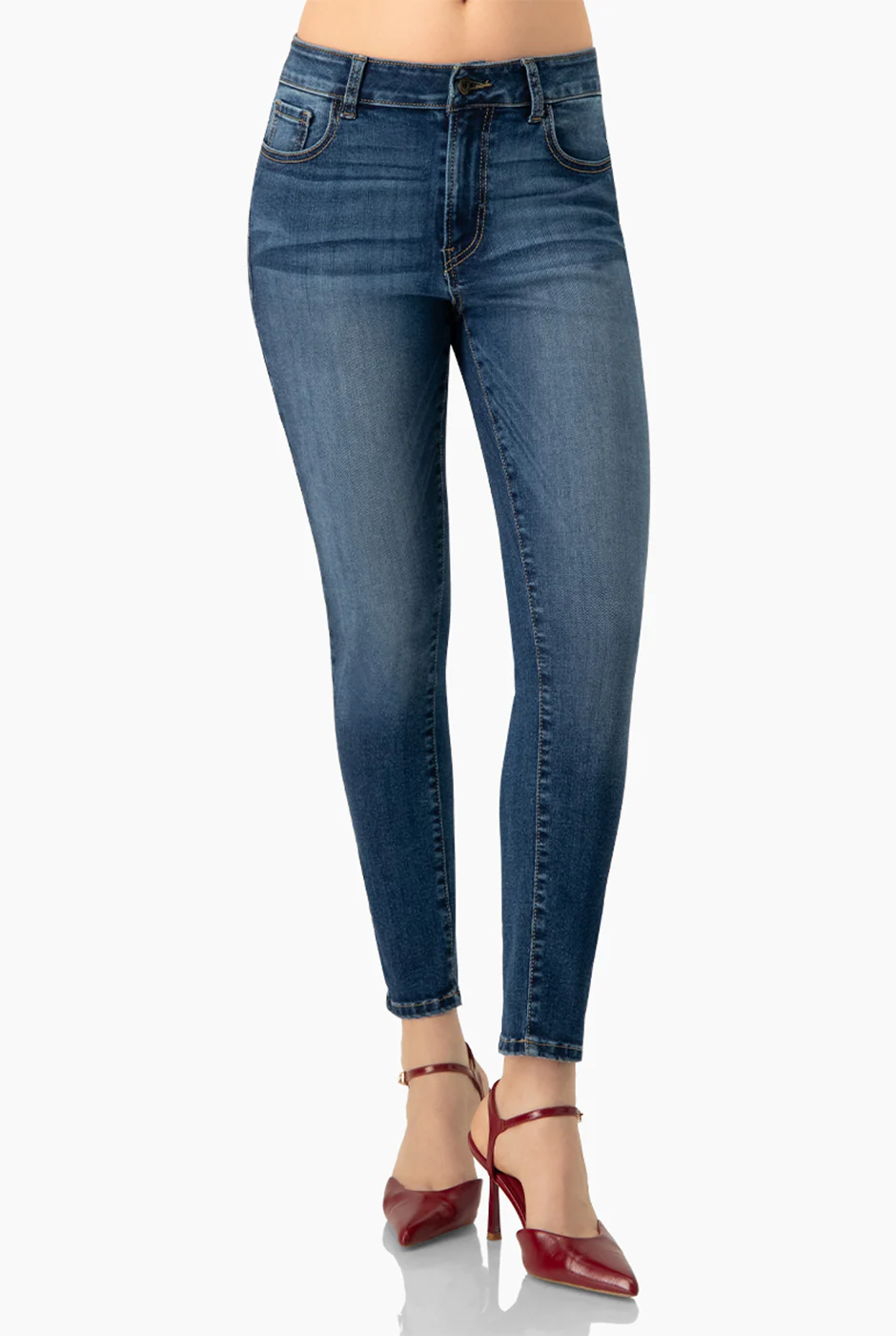 Jeans skinny un boton