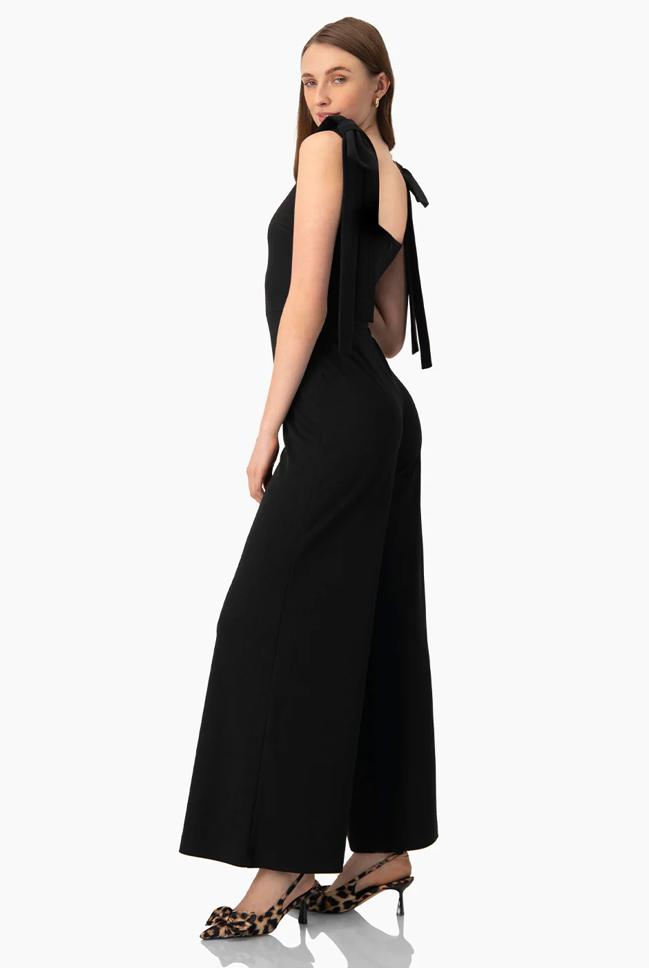 Jumpsuit liso de pierna amplia - Image 2