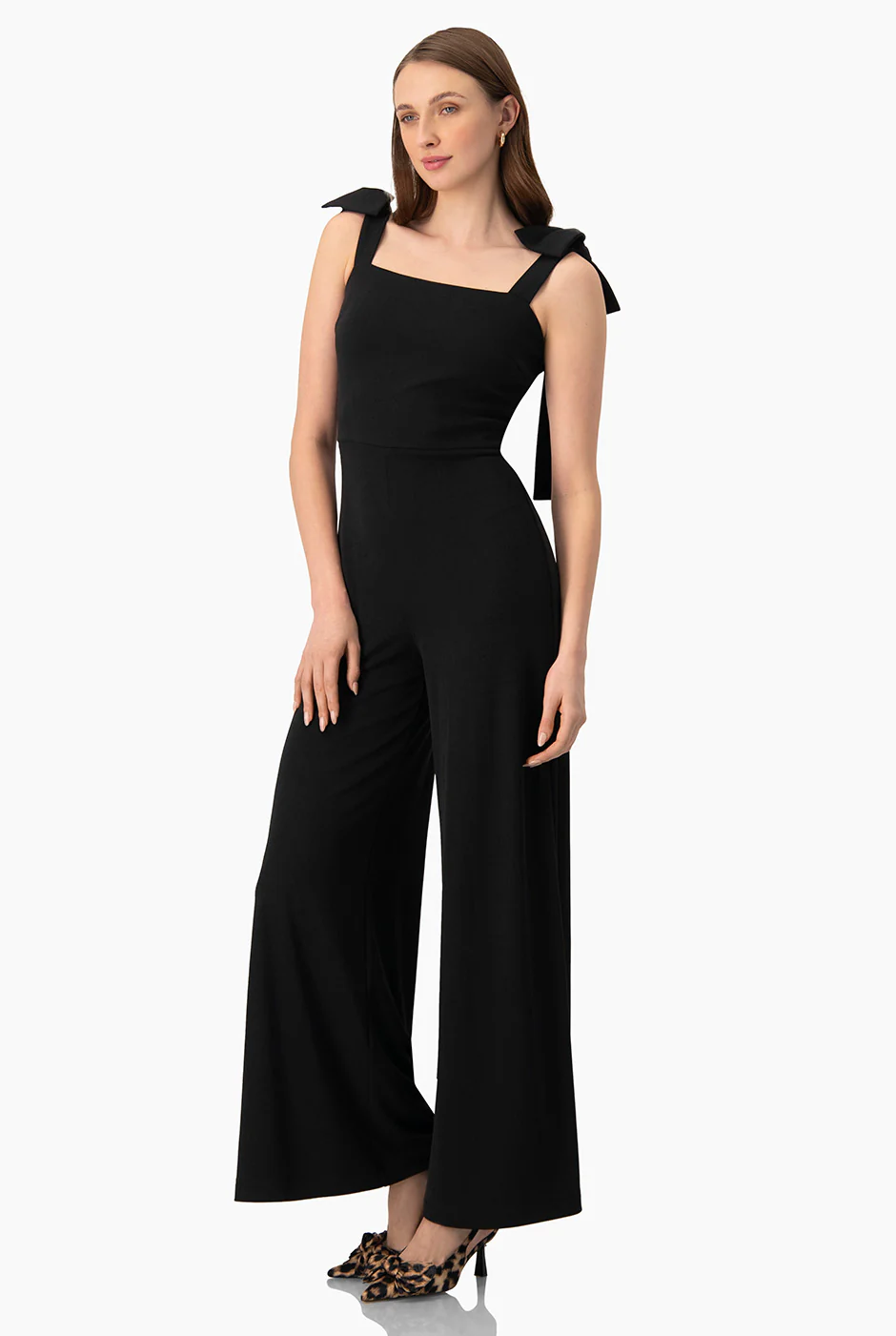 Jumpsuit liso de pierna amplia - Image 3