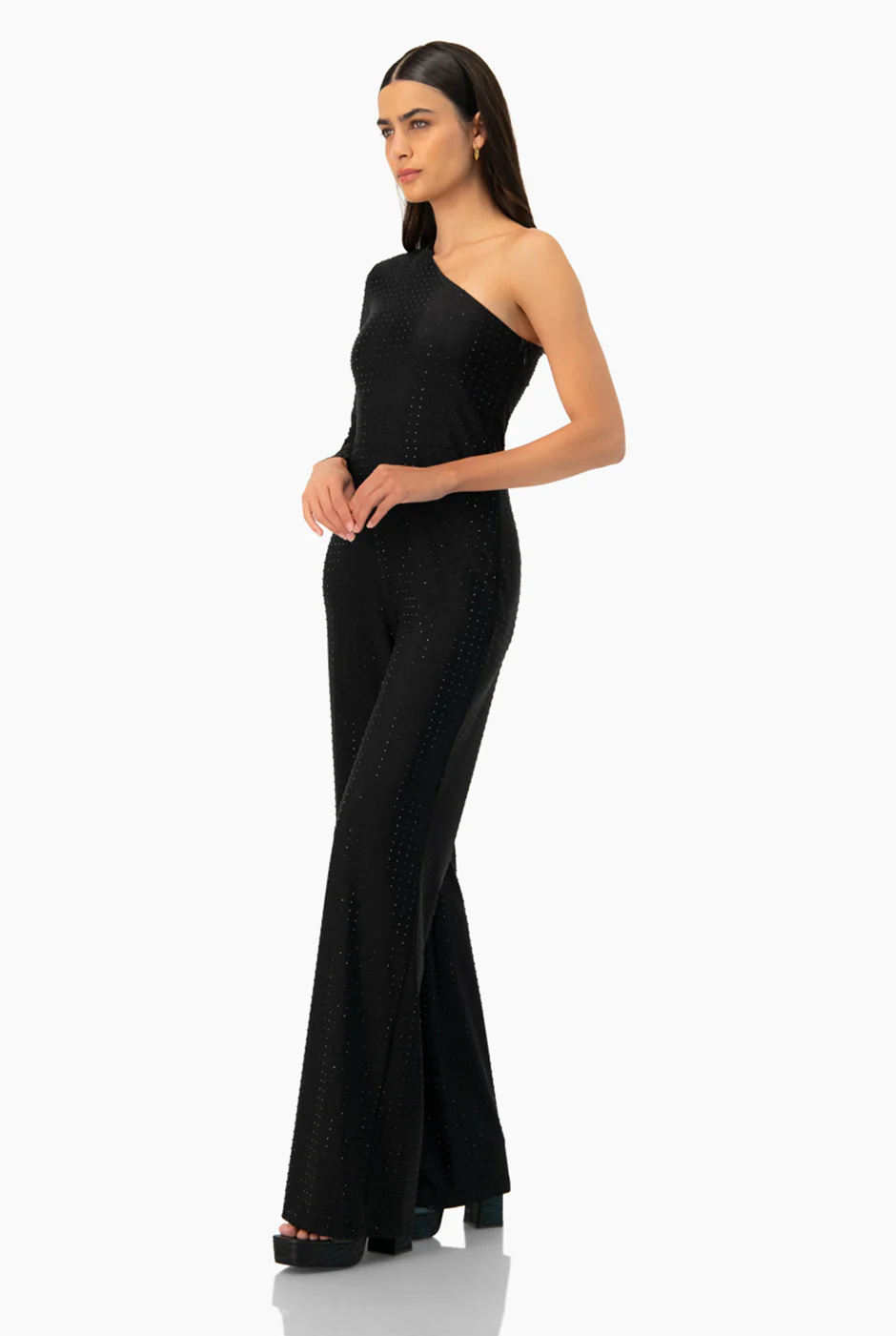 Jumpsuit negro pierna amplia - Image 3