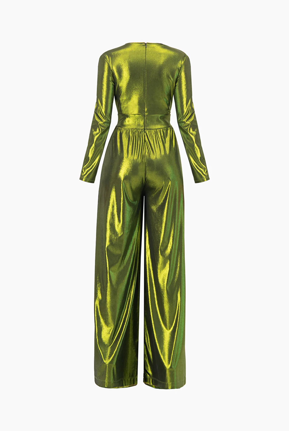 Jumpsuit verde de escote en V - Image 6