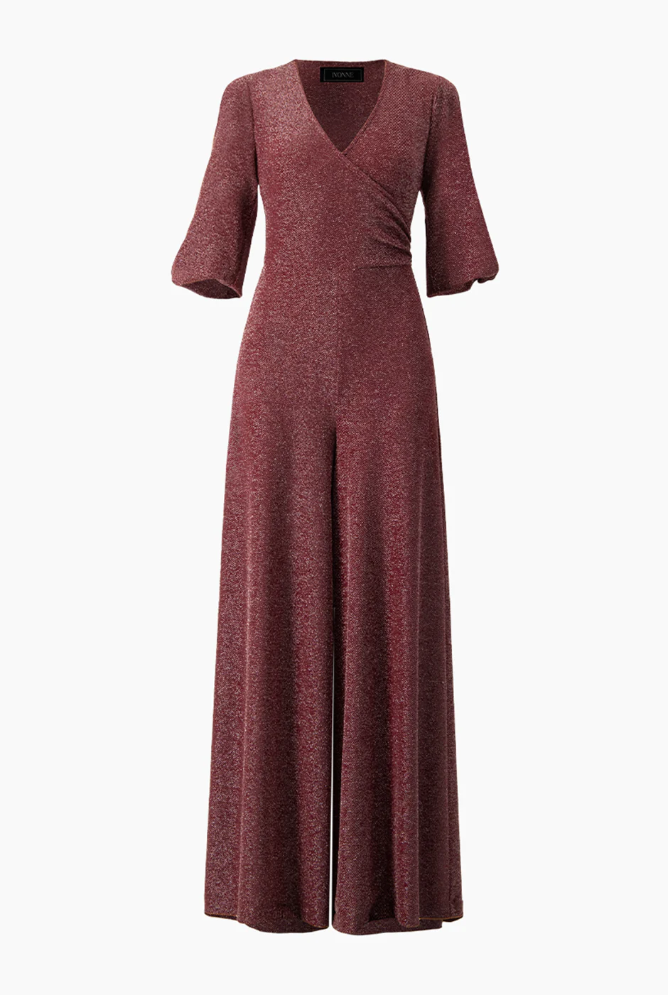 Jumpsuit vino y escote en V - Image 5