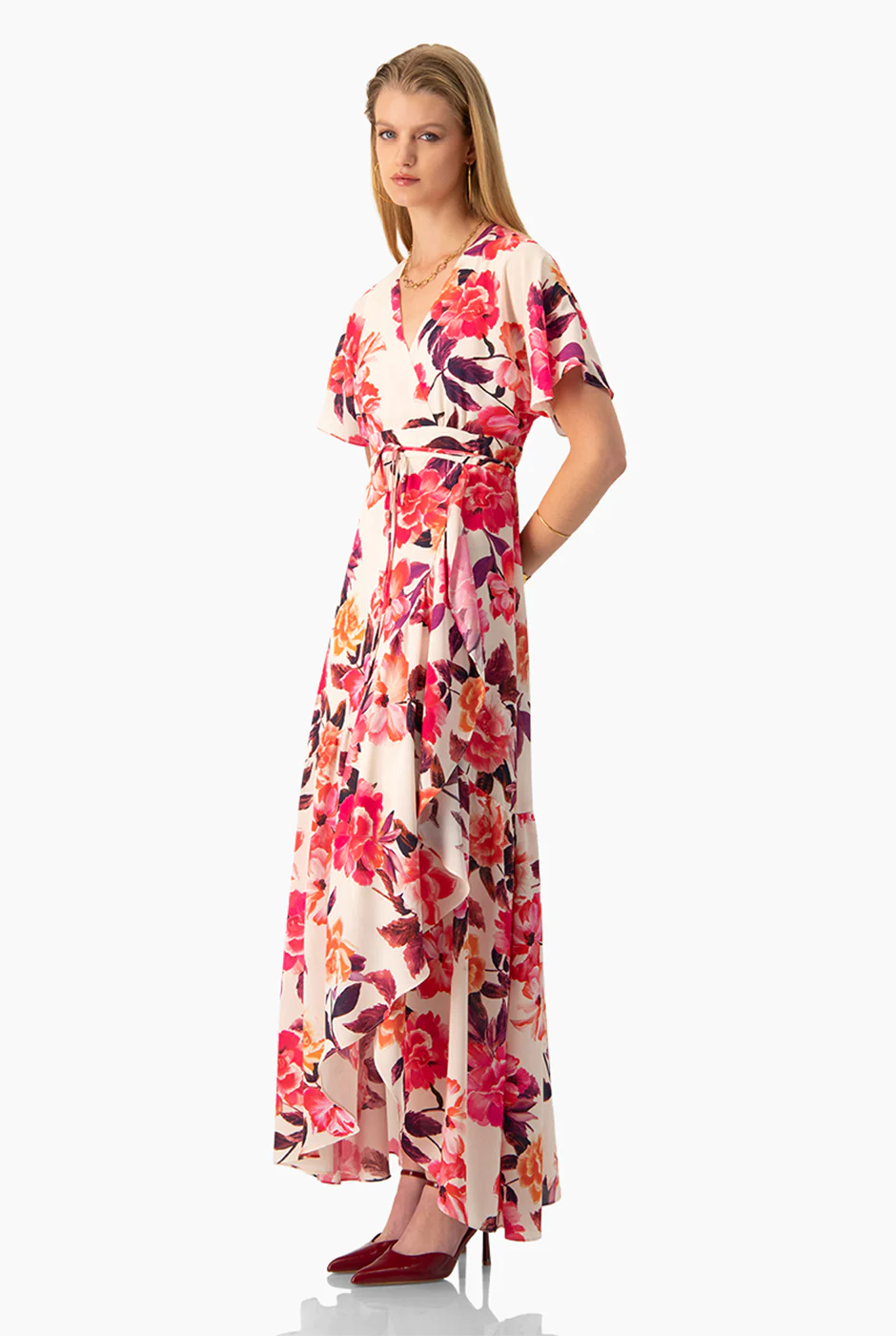 Maxi vestido cruzado escote en V - Image 3