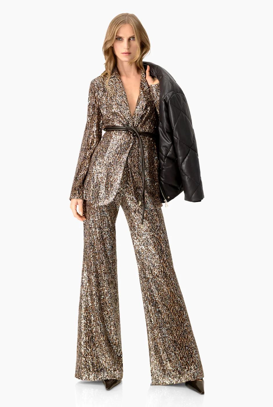 Pantalon acampanado de lentejuelas - Image 3