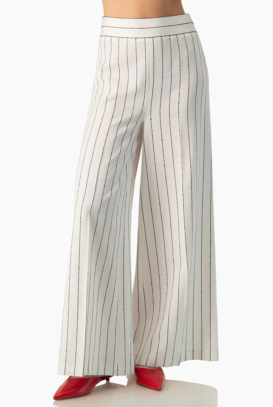 Pantalon amplio de rayas