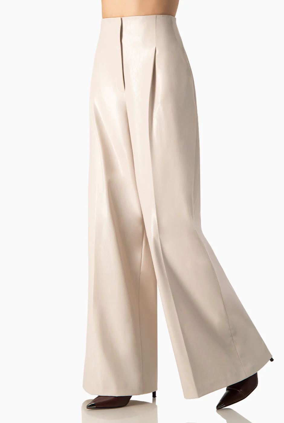 Pantalon amplio liso con bolsillos - Image 4
