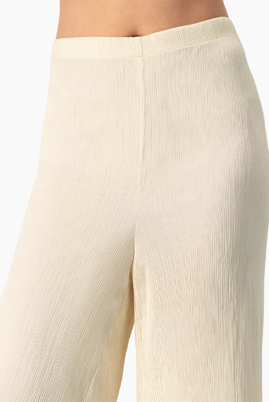 Pantalon amplio marfil - Image 7