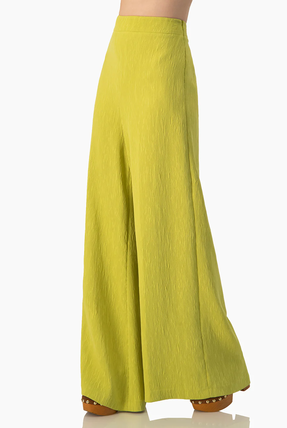 Pantalon amplio verde con pinzas - Image 4