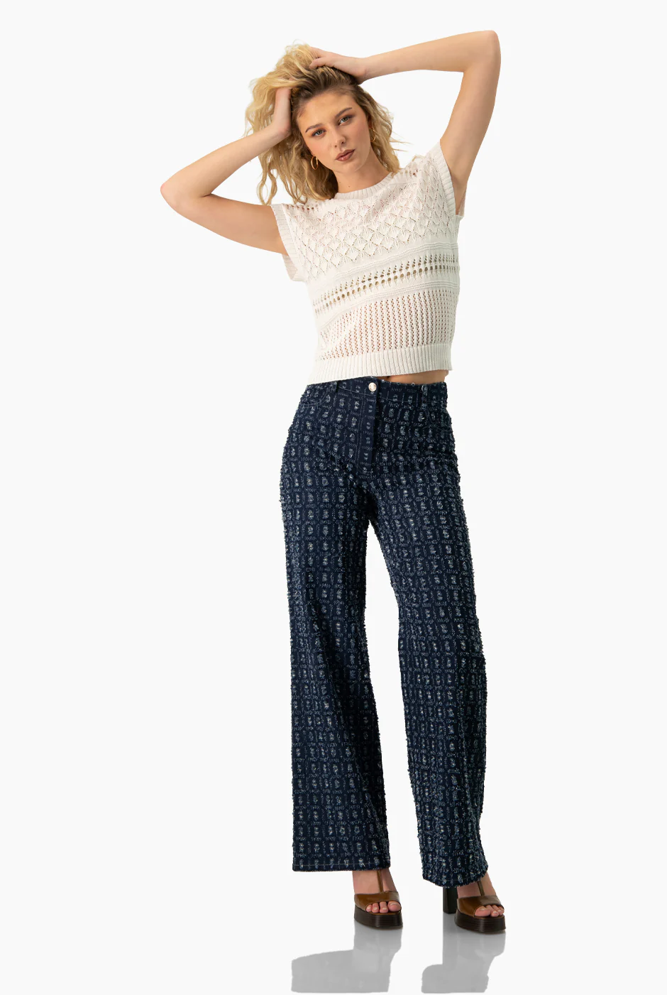 Pantalon denim recto con bolsillos - Image 6