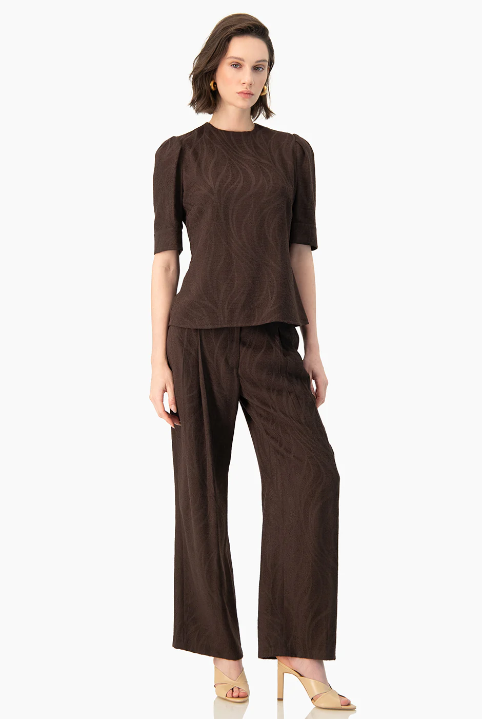 Pantalon Ivonne liso cafe - Image 4