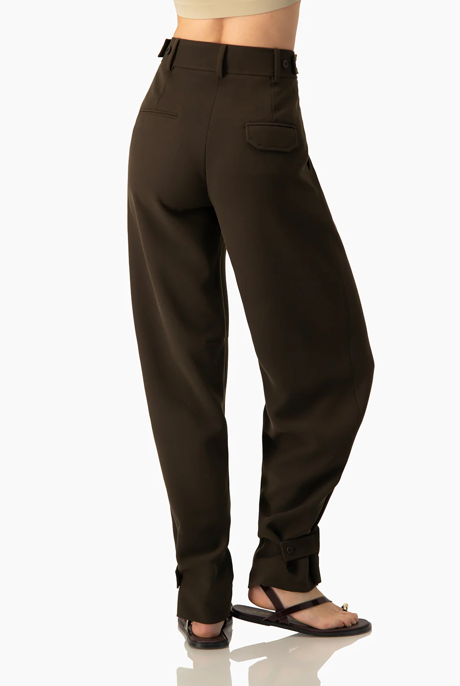 Pantalon liso con charreteras - Image 2