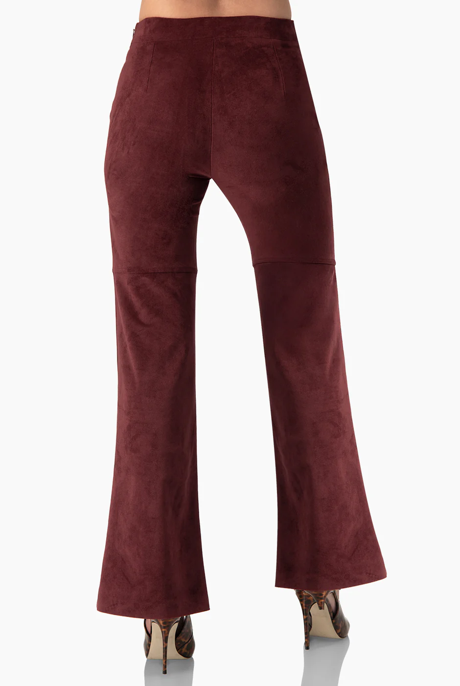 Pantalon liso en tono vino - Image 2