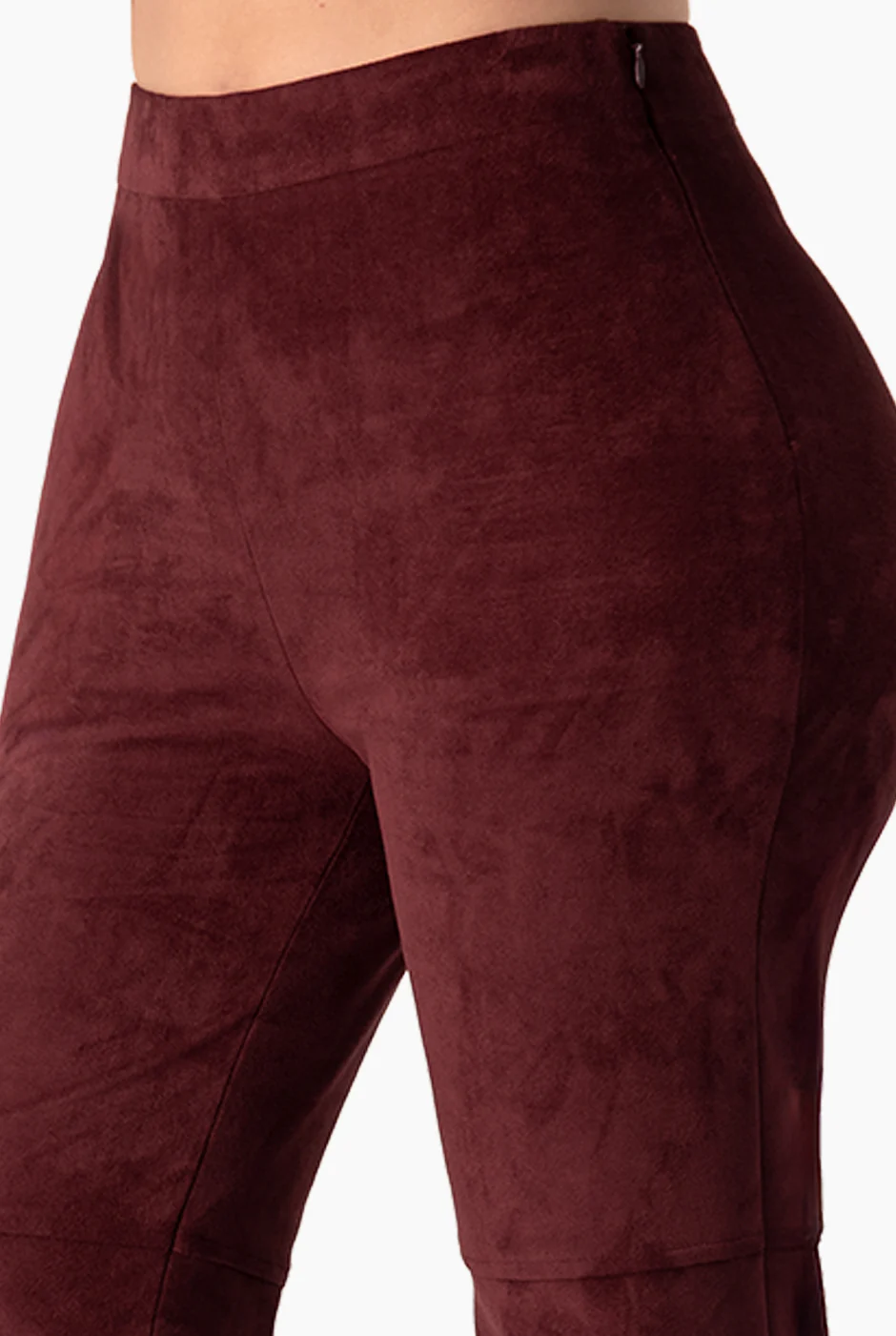 Pantalon liso en tono vino - Image 7