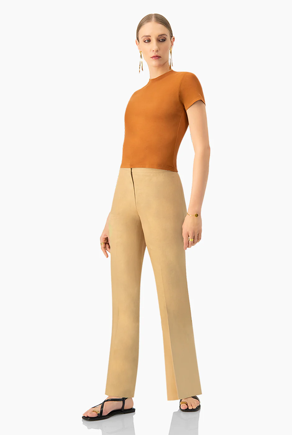 Pantalon liso sin bolsas recto - Image 6