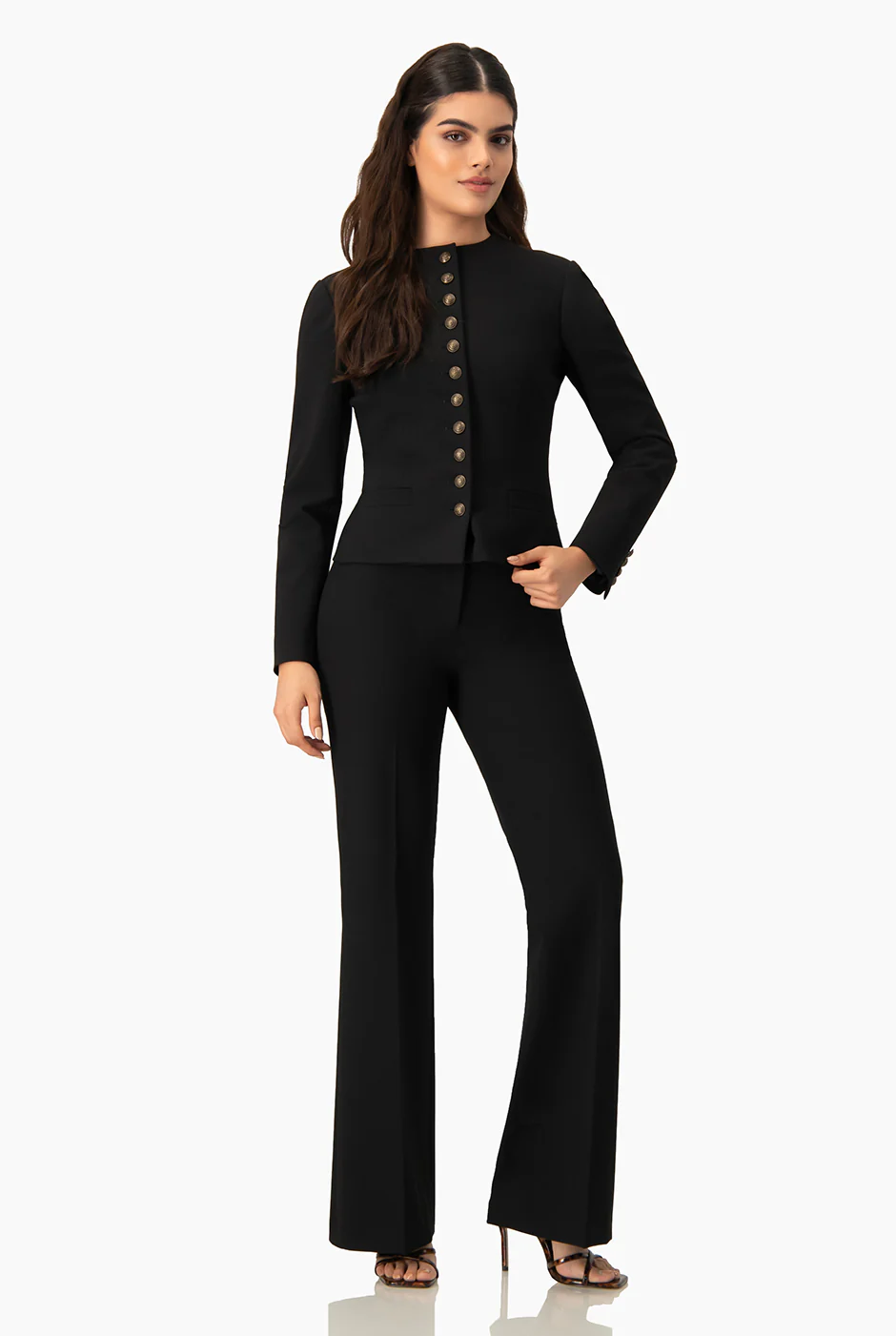 Pantalon negro recto sastreado - Image 7