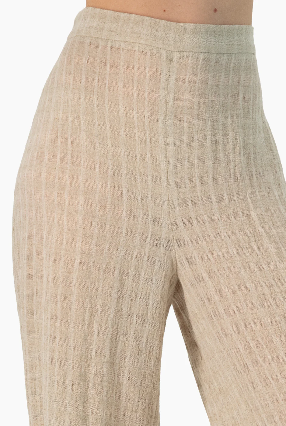 Pantalon pierna amplia color marfil - Image 6