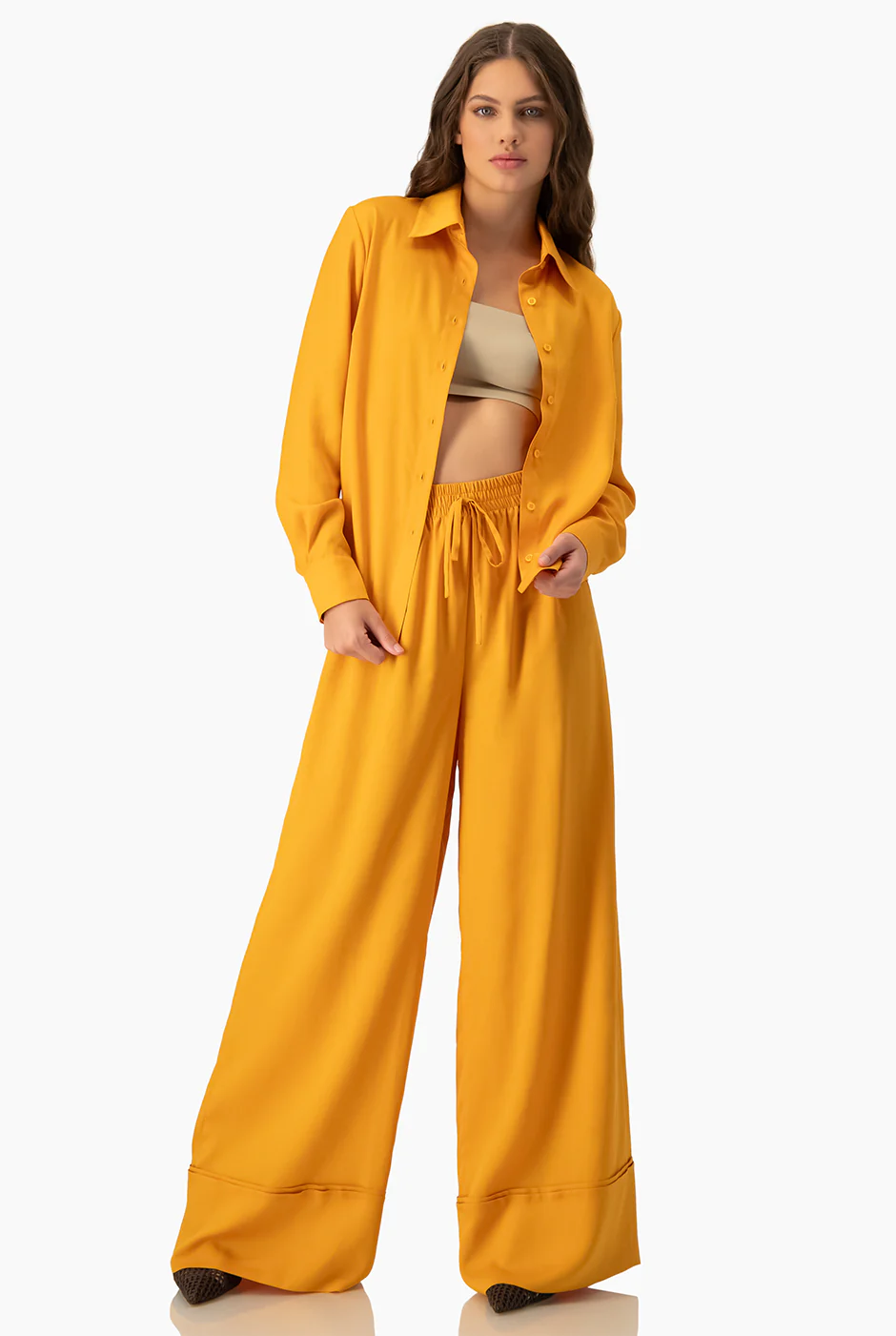 Pantalon pierna amplia naranja - Image 6