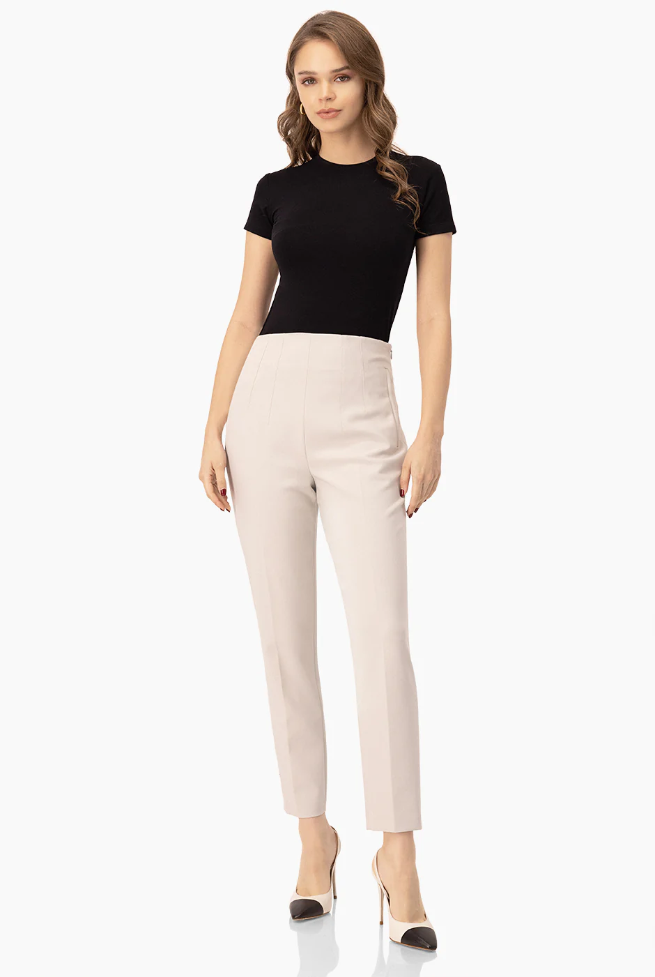 Pantalon recto con bolsas simuladas - Image 3