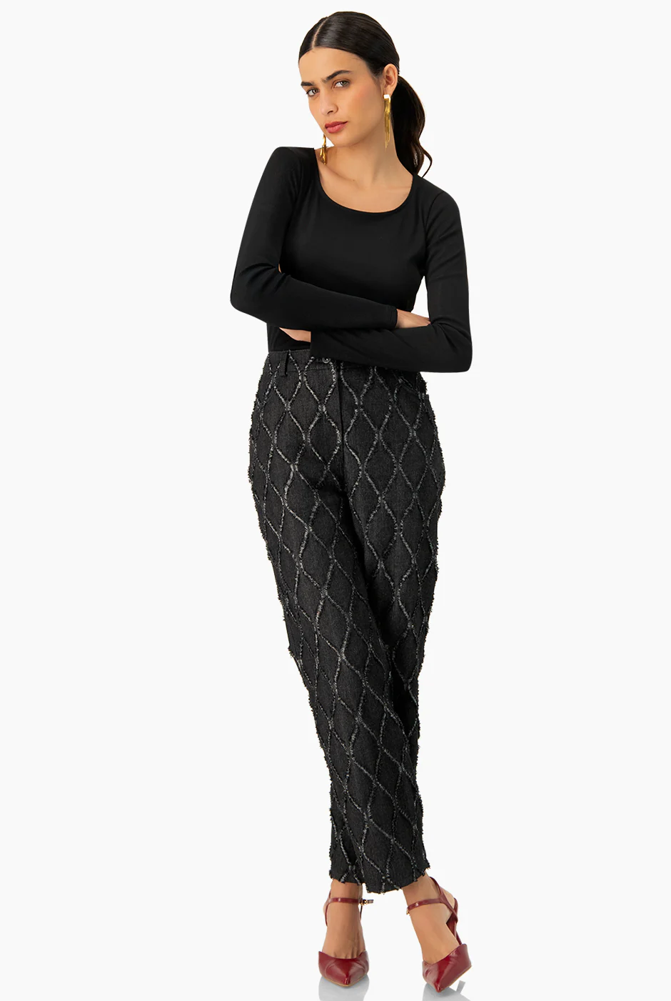 Pantalon recto con destruccion - Image 3
