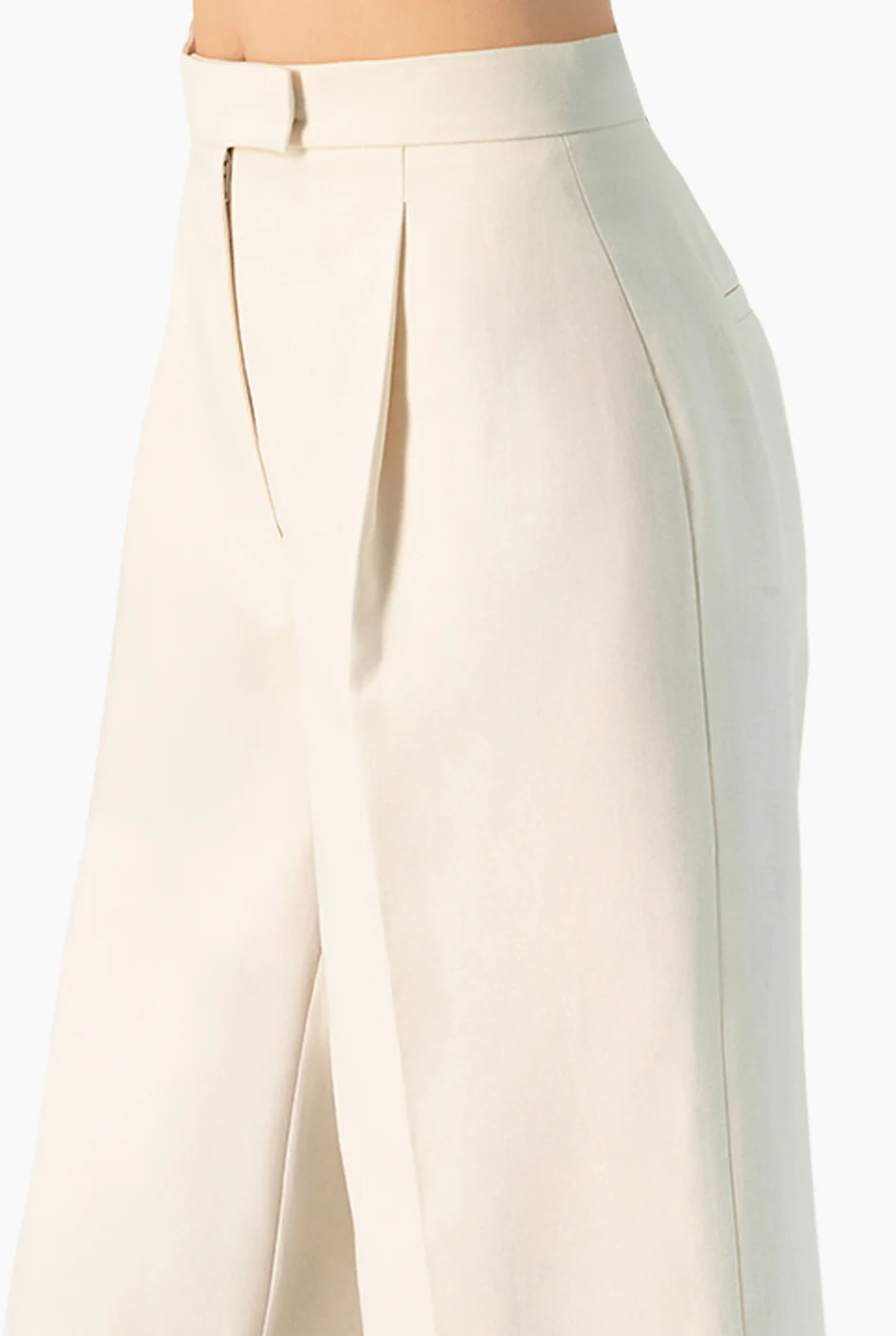 Pantalon recto en tono marfil - Image 7
