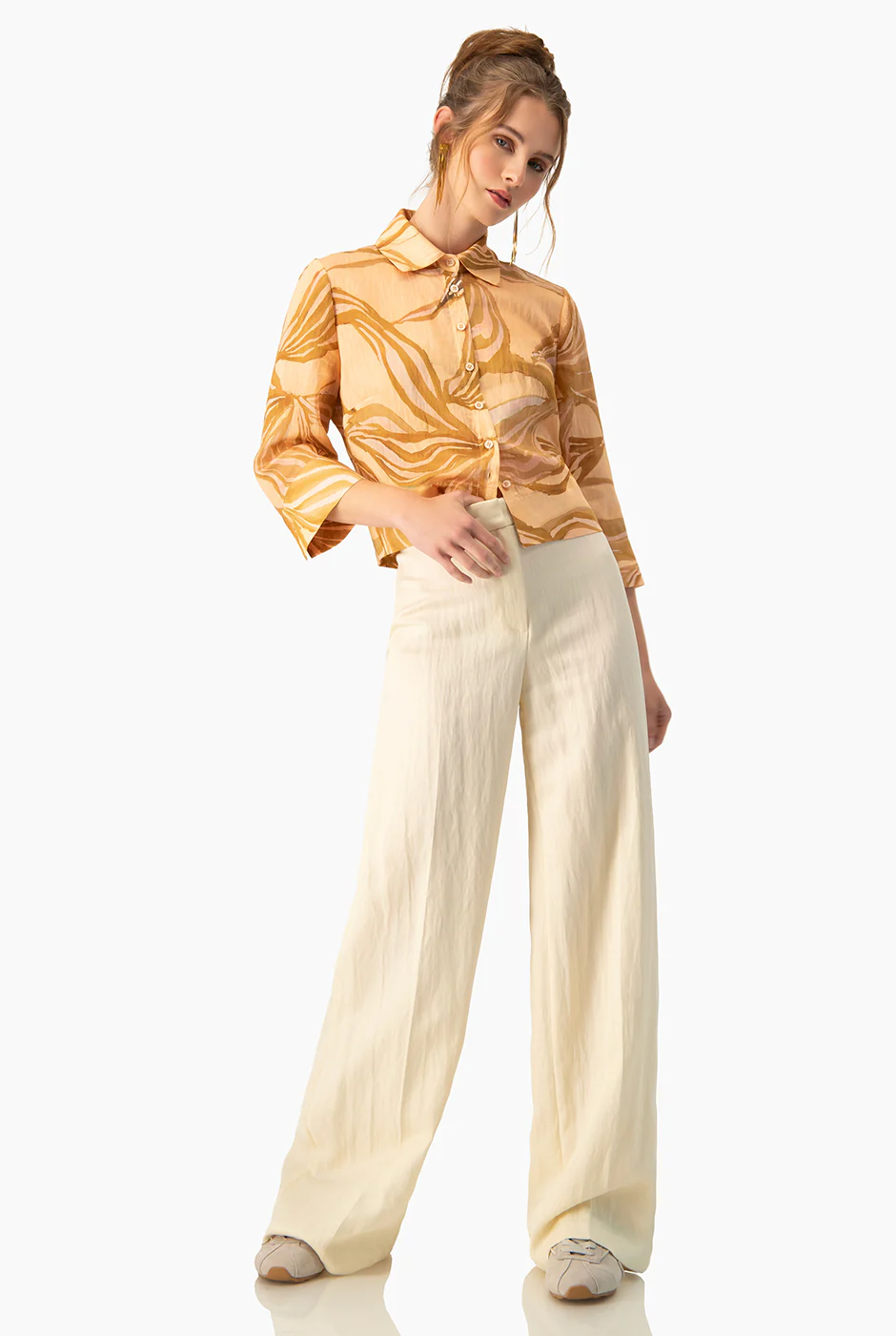 Pantalon recto pierna amplia - Image 3