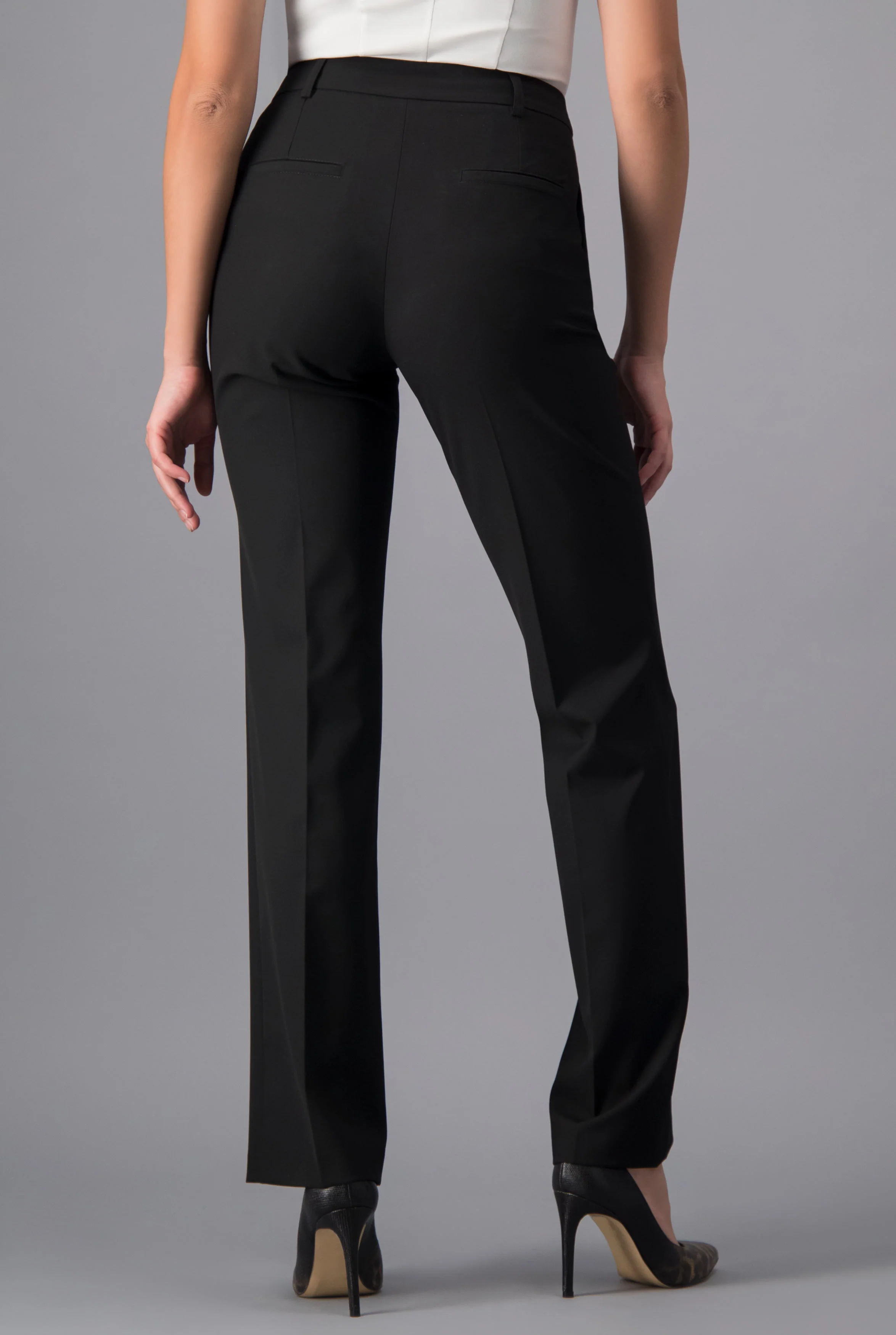 Pantalón recto presillas Negro - Image 4