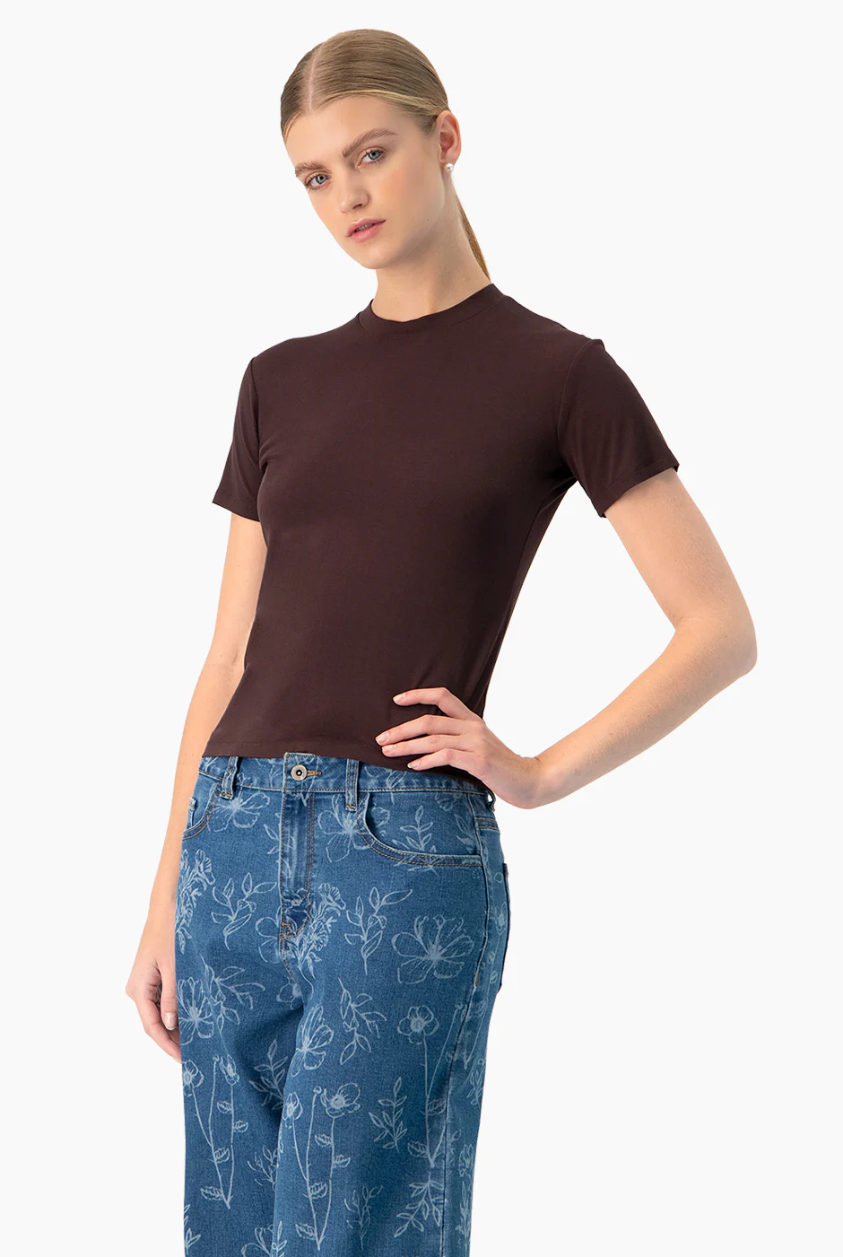 Playera basica lisa manga corta - Image 4