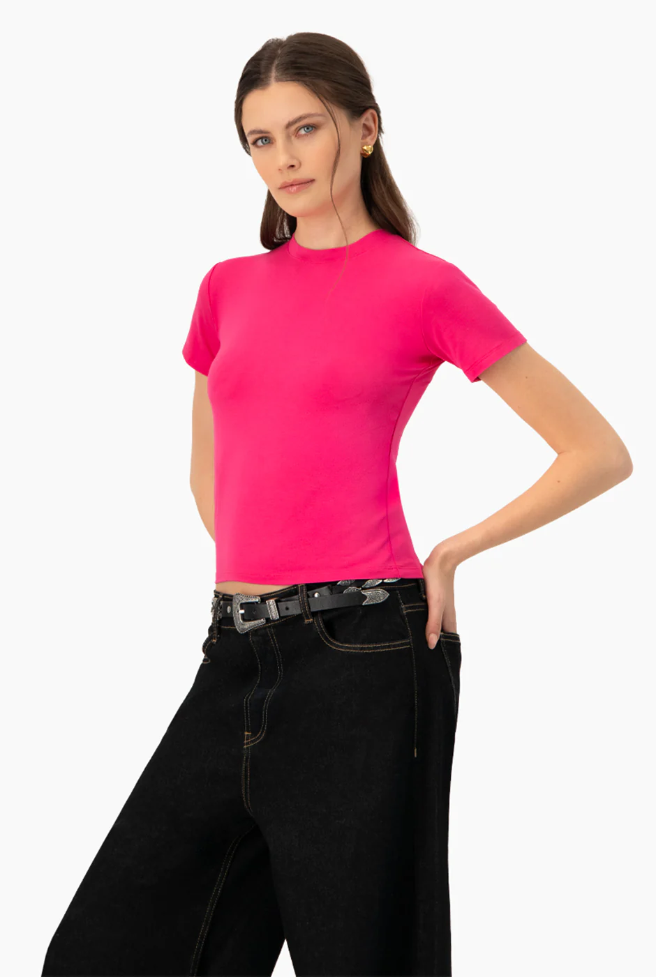 Playera basica lisa manga corta - Image 4