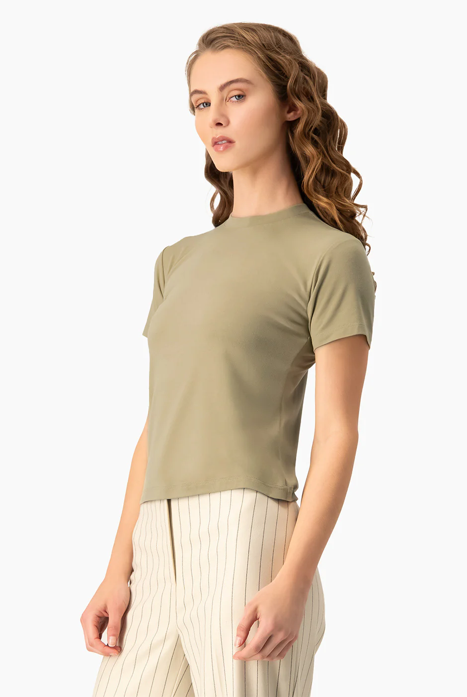 Playera basica lisa manga corta - Image 4