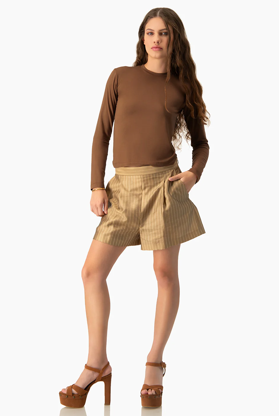 Playera basica lisa manga larga - Image 3